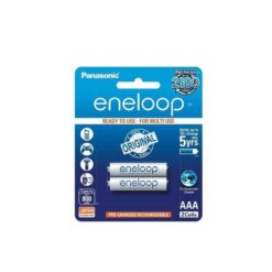 باتری نیم قلمی قابل شارژ پاناسونیک مدل eneloop/BK-4MCCE بسته 2 عددی