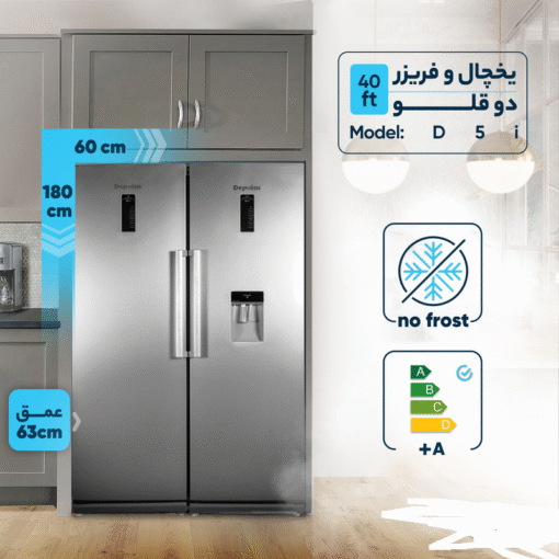 یخچال فریزر دوقلو دیپونت مدل D5I - Image 3